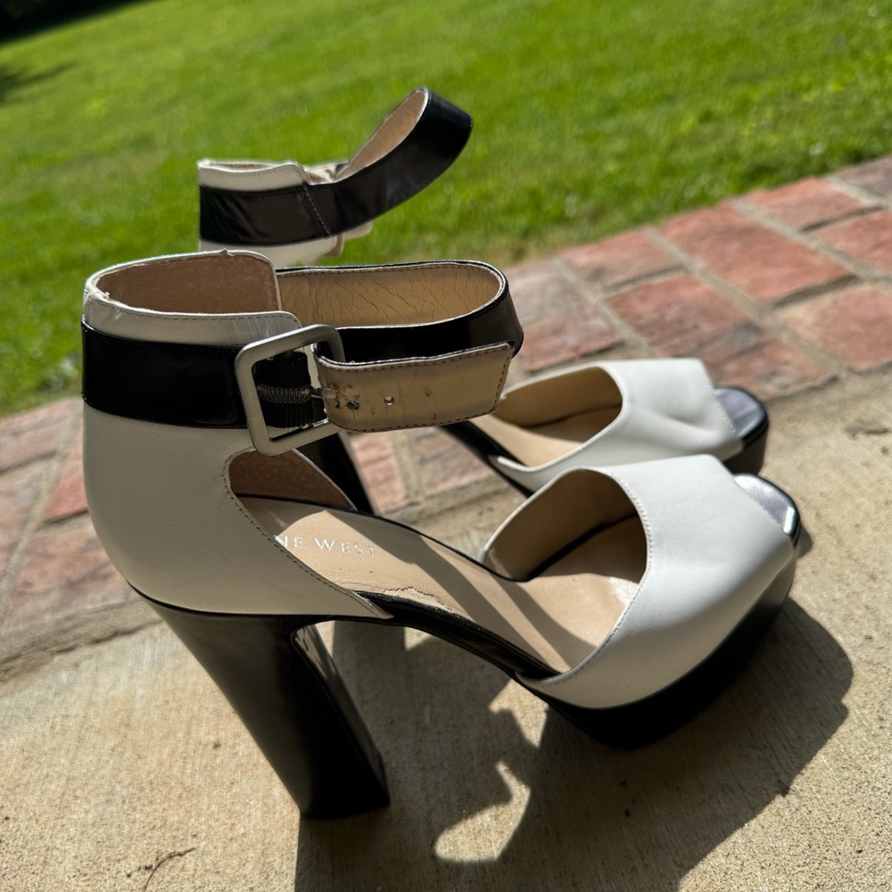 Nine West White Classic Heels